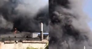 【現場影片】長沙月湖大市場著火 濃煙滾滾