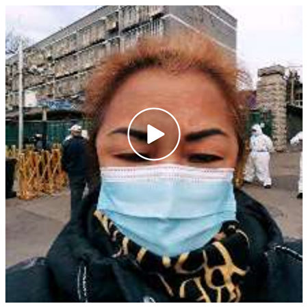 馬波因戶籍在黑龍江，被擋在國家信訪局門外。（受訪者提供／影片截圖）