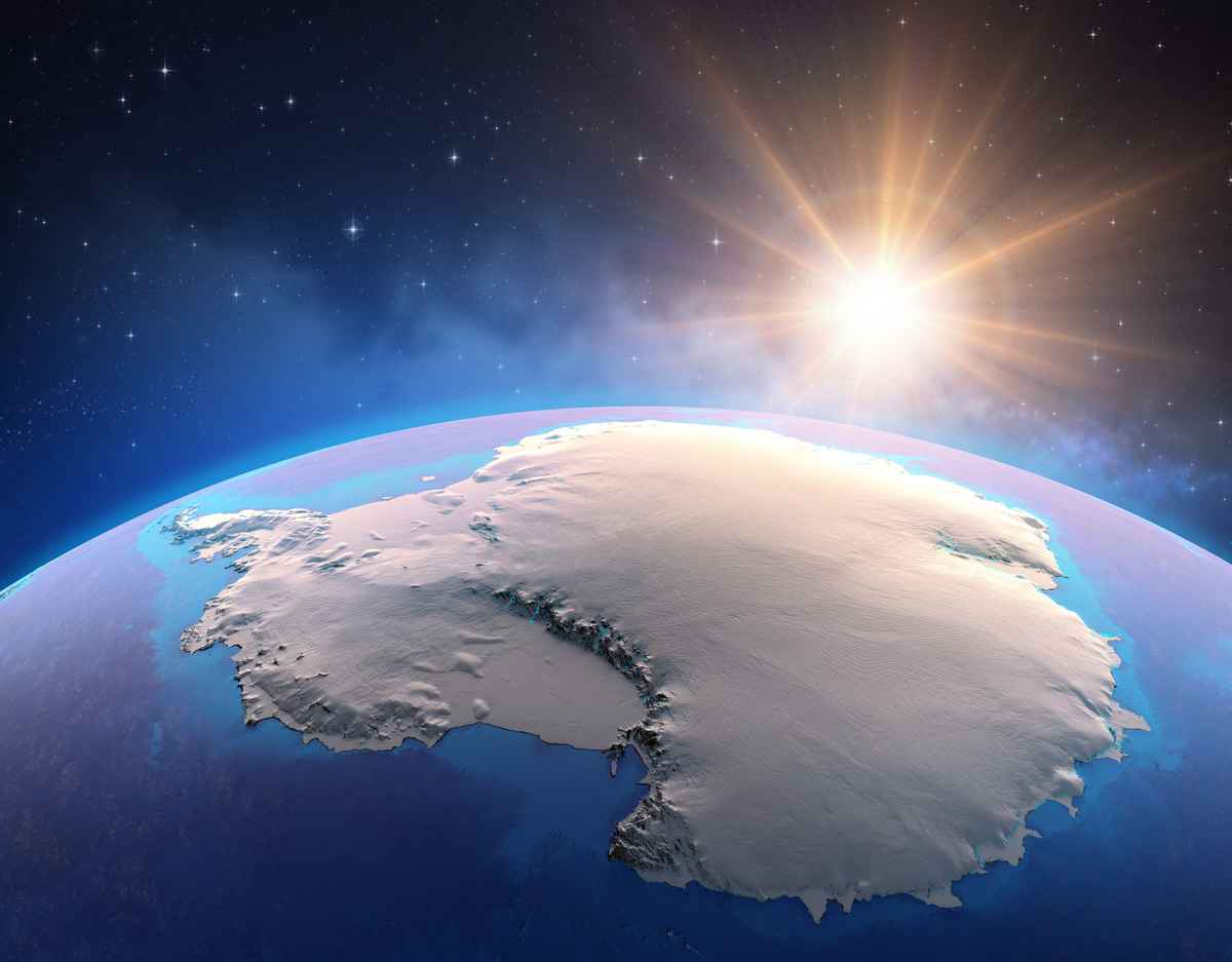 南極大陸示意圖。（Shutterstock）