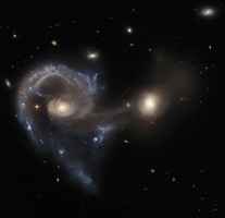 哈勃望遠鏡捕捉到兩個正在合併的星系