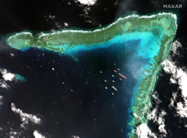 中共大量船隻持續集結牛軛礁 在南海蒐集數據