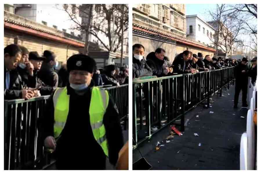 中共兩會將至 大批截訪者在國家信訪局排隊佔位