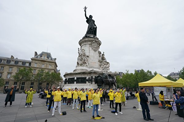 【圖輯】法輪功學員巴黎和平抗議 呼籲制止迫害