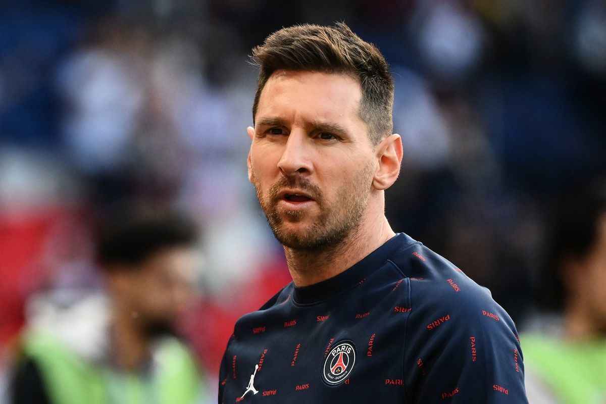 去年加盟巴黎聖日耳門的阿根廷巨星梅西（Lionel Messi），目前周薪為96萬英鎊，排在世界足壇第二位。（Franck Fife/AFP via Getty Images）