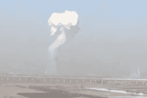 山西建材公司發生爆炸 蘑菇雲直衝半空