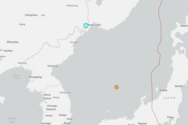10月25日晚,中國東北吉林省發生規模5.5地震。(美國地質調查局網站)