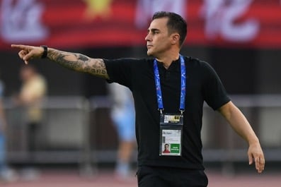 廣州恒大隊主教練、前意大利著名球星卡納瓦羅已於9月28日與恒大隊解約。（AFP via Getty Images）