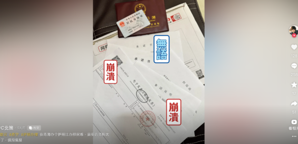 博主說現在辦護照的過程繁瑣。(影片截圖)