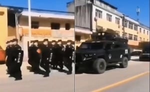 影片：軍人喊口號巡邏 湖北籍專用廁所出現