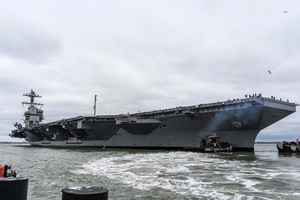 美國新航母福特號起航 世上最強大軍艦首部署