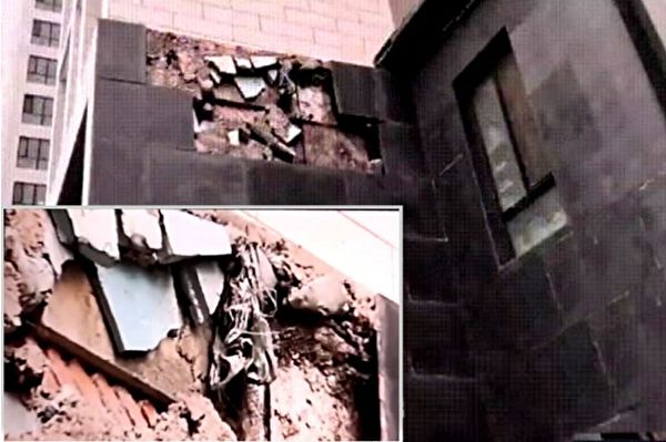 撣封塵：北京居民樓牆體驚現建築垃圾 賠償700萬