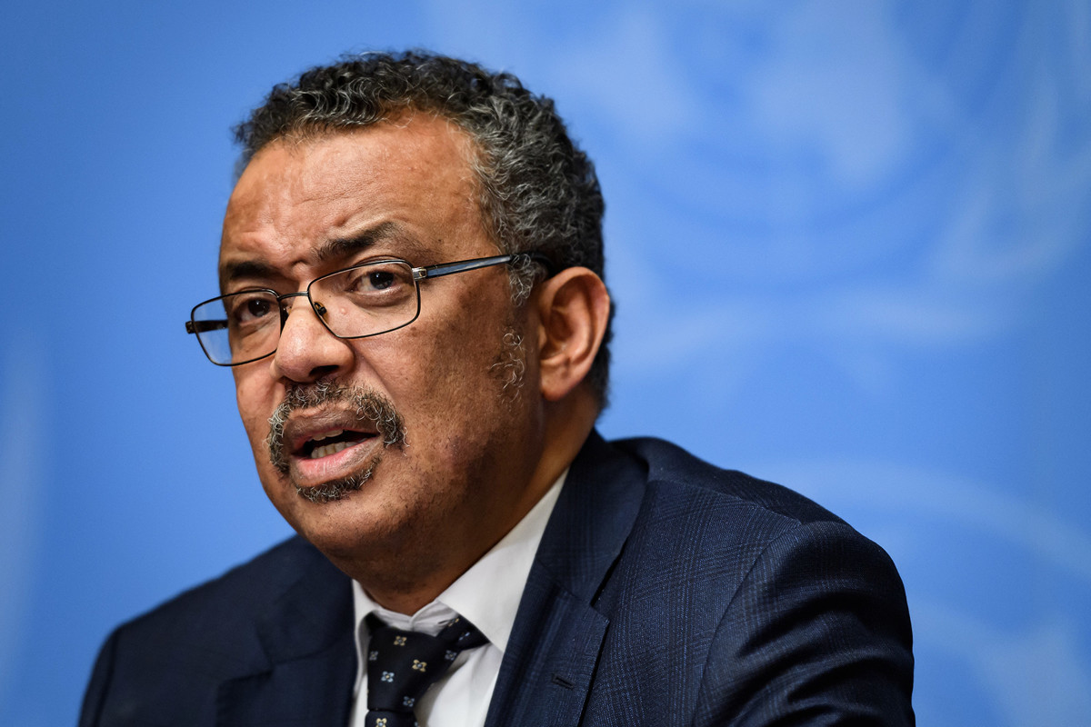 世界衛生組織秘書長譚德塞（Tedros Adhanom Ghebreyesus）。攝於2020年1月29日。（FABRICE COFFRINI / AFP）