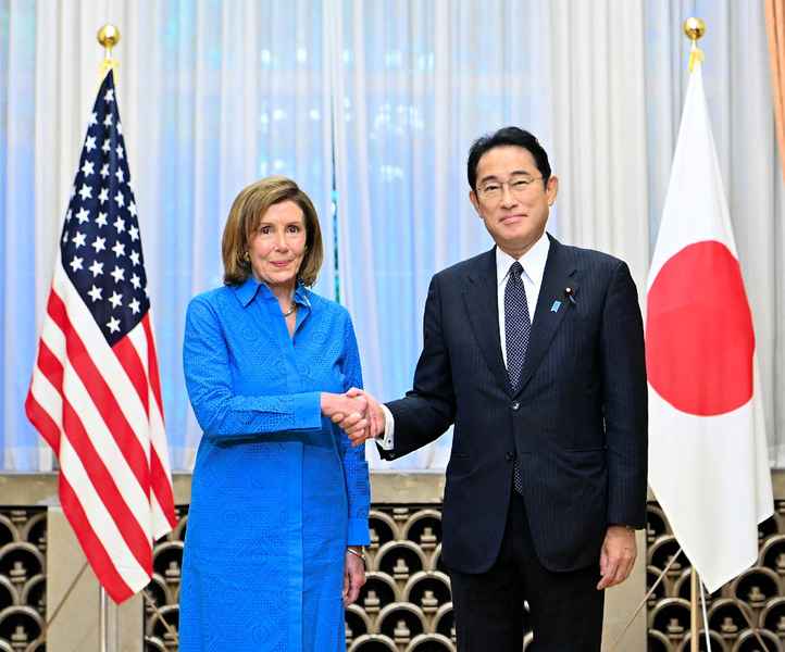 日本首相會見佩洛西 將共同確保台海穩定