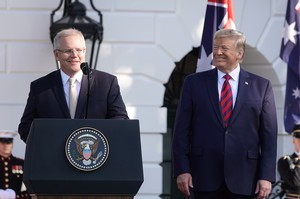 美澳元首記者會 特朗普解釋三種貿易戰傳言
