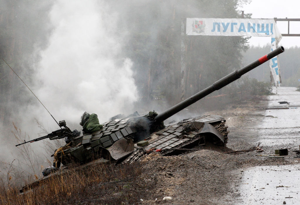 俄軍坦克資料圖（Anatolii Stepanov/AFP）