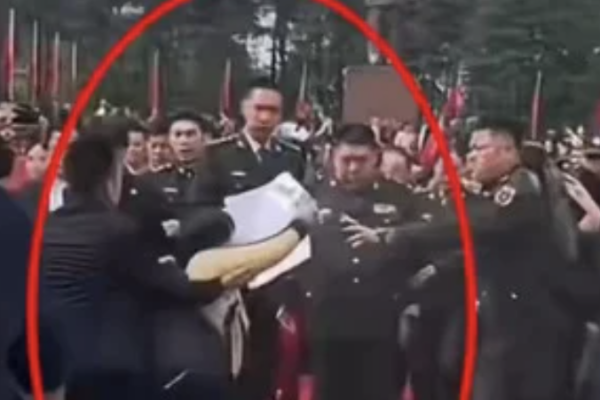 毛新宇祭祖出狀況 疑似訪民上前訴冤被拉走