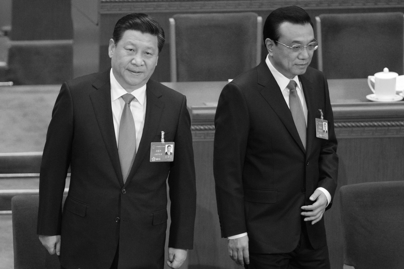 圖為中共國家主席習近平（左）與國務院總理李克強（右）資料照。（WANG ZHAO/AFP）