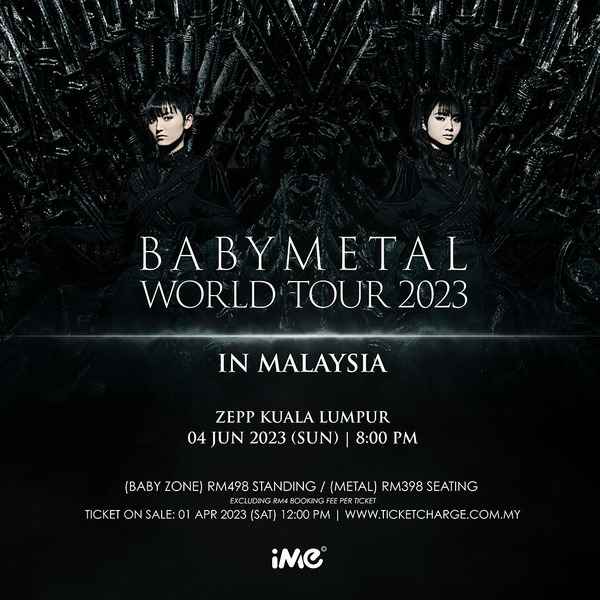 日本人氣偶像女團BABYMETAL敲定6月大馬開演唱會
