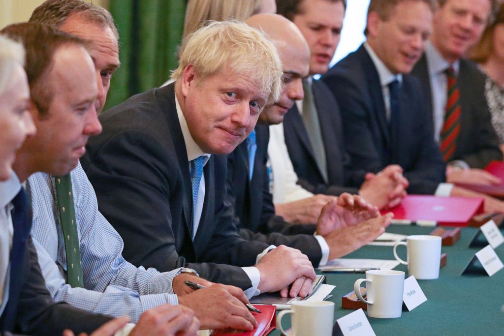 7月25日，英國新上任的第55任首相鮑里斯·約翰遜上午舉行了首次內閣會議。（Aaron Chown-WPA Pool/Getty Images）