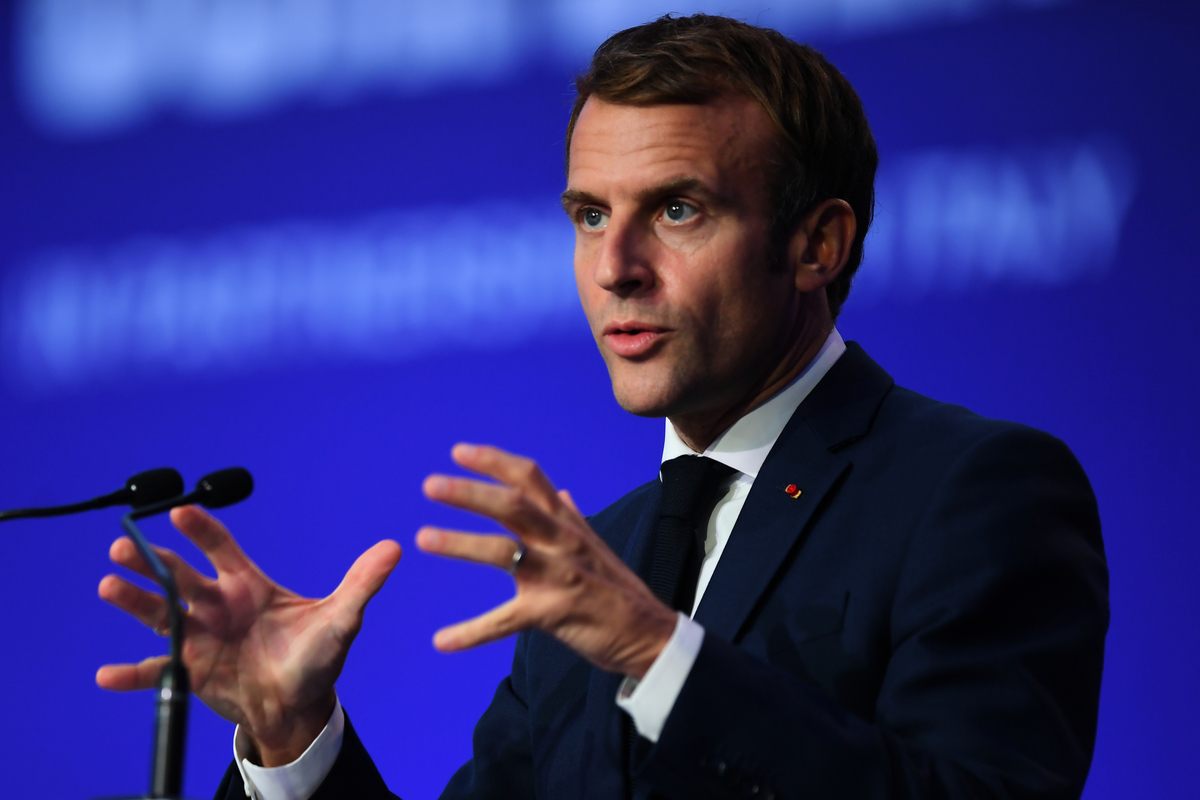 法國總統馬克龍資料照。 （Andy Buchanan - Pool/Getty Images）