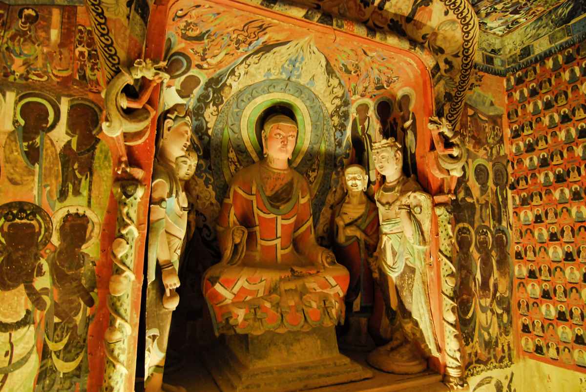 敦煌莫高窟（千佛洞）佛像，攝於2011年7月27日。（Shutterstock）