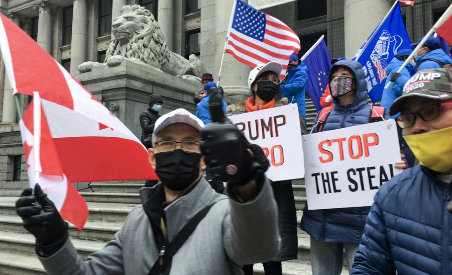 溫哥華華人站出來：支持正義 支持特朗普