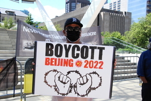 抵制北京冬奧｜響應全球行動日 多倫多16團體集會