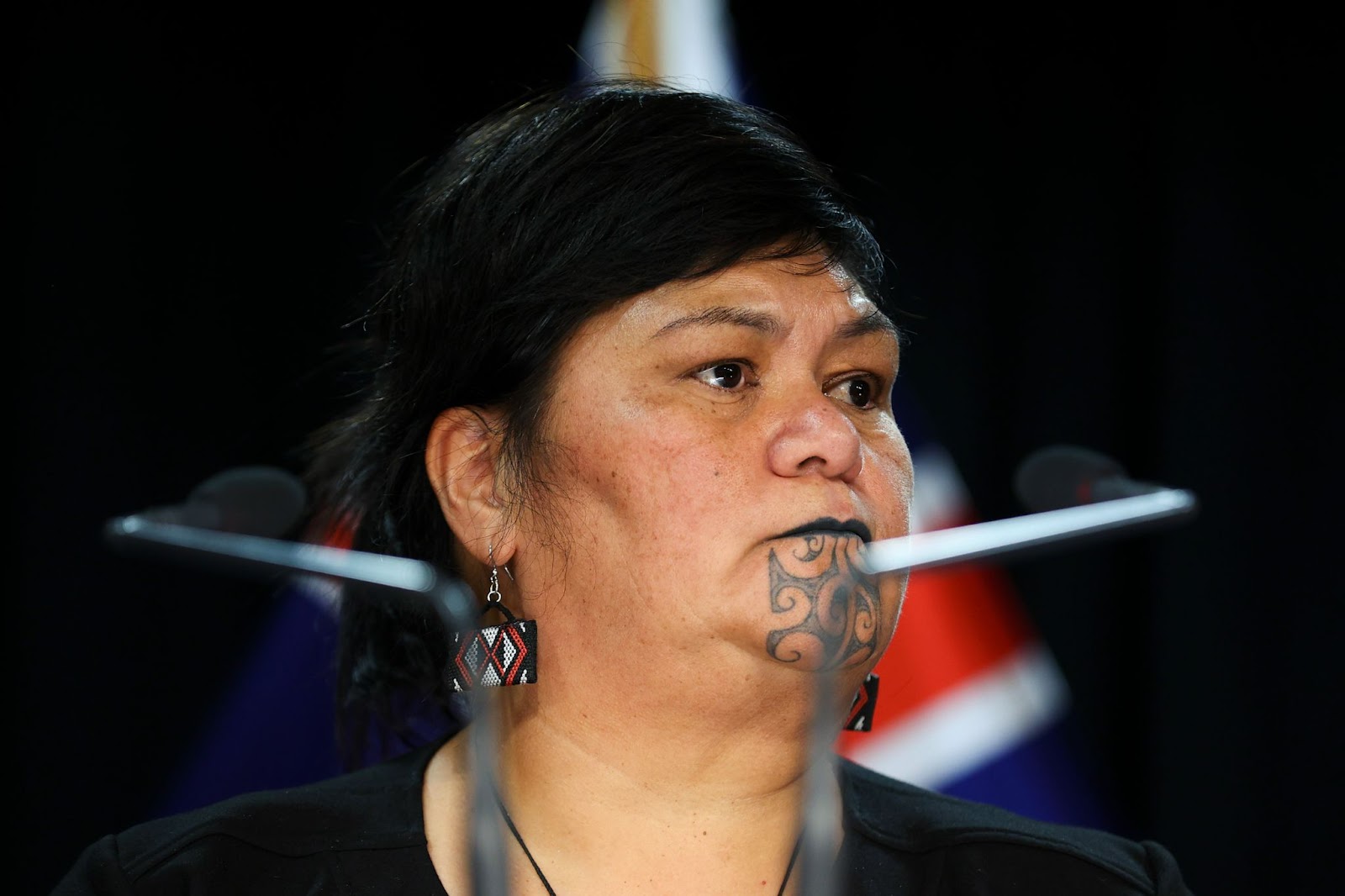 2022年2月25日，紐西蘭外長馬胡塔（Nanaia Mahuta）發表聲明，譴責俄羅斯的入侵行為，並呼籲該國永久撤軍。圖為2021年4月22日，出席威靈頓新聞發布會的紐西蘭外交部長。（Hagen Hopkins/Getty Images）