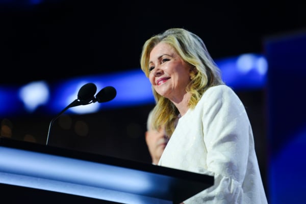 2024年7月15日,美國威斯康辛州密爾華基(Milwaukee),共和黨參議員瑪莎‧布萊克本(Marsha Blackburn)在2024年RNC會議上發言。(Madalina Vasiliu/The Epoch Times)