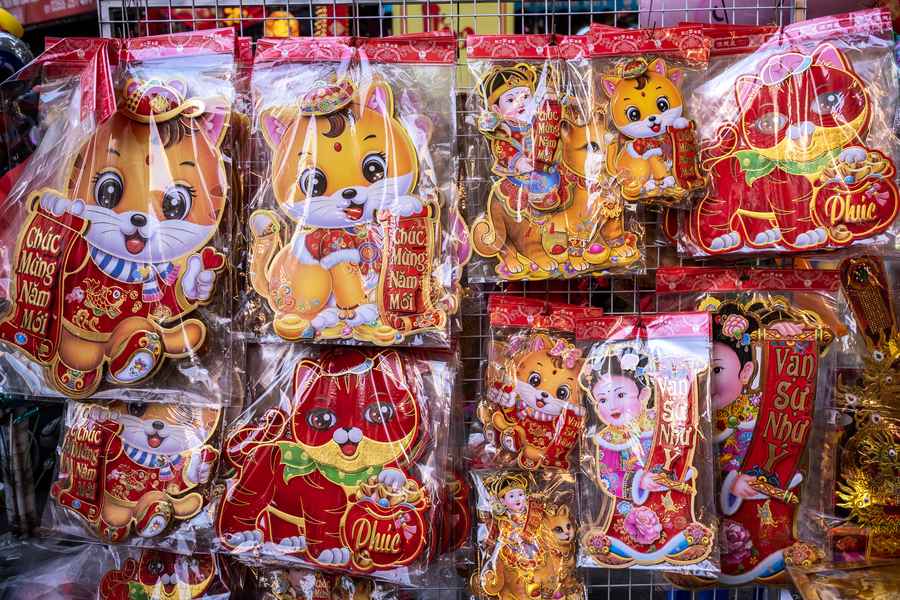 【圖輯】越南迎「貓年」市集充滿貓造型新年裝飾