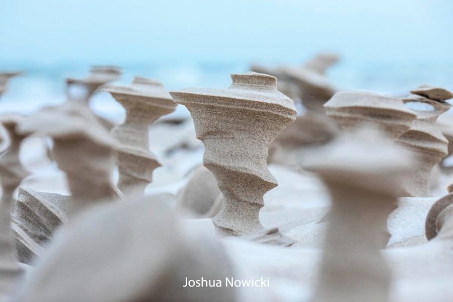 奇特自然沙雕驚現美國密歇根湖沿岸（多圖）
