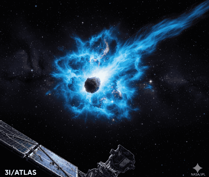 星際彗星3I/ATLAS繞日爆奇異藍光 亮度驚人