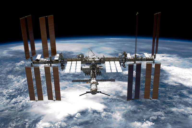 圖為國際太空站（ISS）。（NASA/Getty Images）