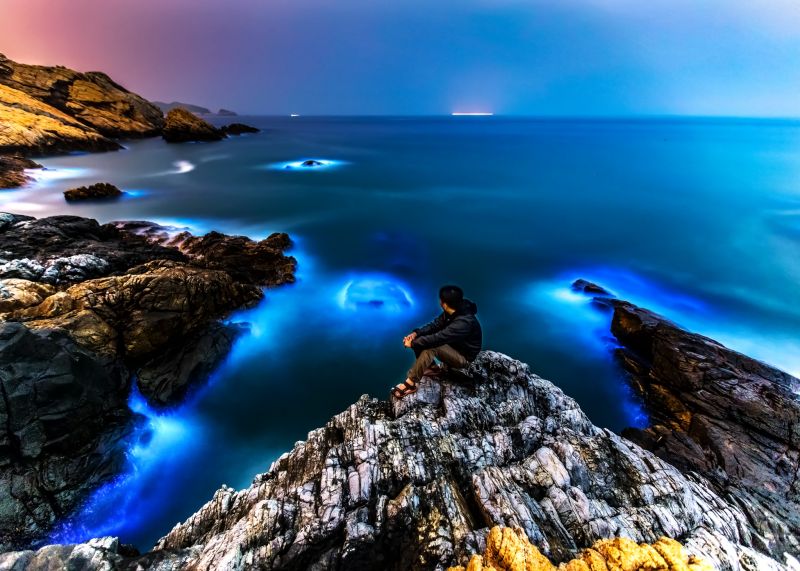 馬祖夜空現綠色極光  被指台海另類「魷魚遊戲」