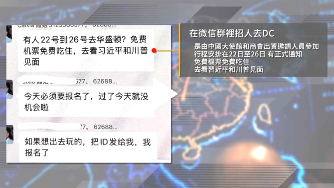 韋拓：組隊路演討習歡心 中使館「表忠」坑華人