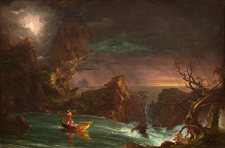 《生命之旅：成年》，1842年，科爾。布面油畫；52.8吋×76.8吋。華盛頓國家美術館。（公有領域）