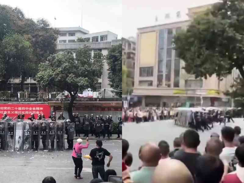 廣東老人用雞蛋砸警察 盛雪：人們走投無路