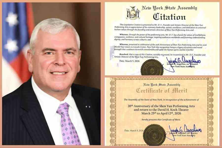 紐約州議員頒發褒獎 向神韻藝術總監致敬
