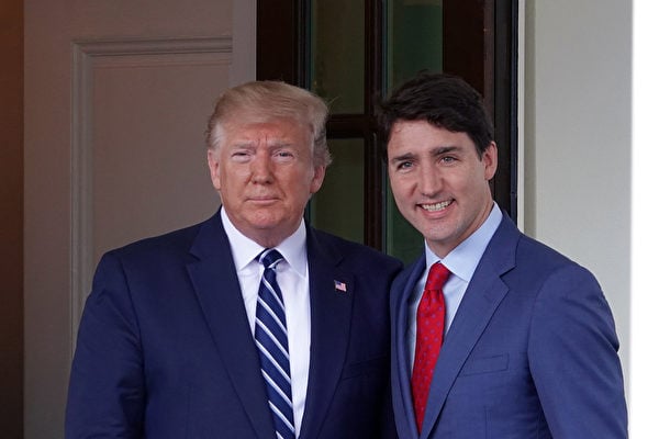 美國總統特朗普6月20日在跟加拿大總理會晤前，對外表示，他將在跟中國國家主席習近平見面時，提及被中共拘禁的加拿大公民事宜。（Mark Wilson/Getty Images）