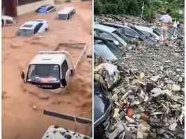 湖北咸豐暴雨 年輕夫婦疑在街上觸電雙亡