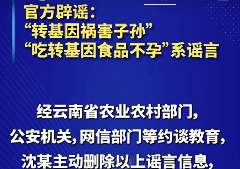 中共再挺基因改造食品 民間要求知情權和選擇權