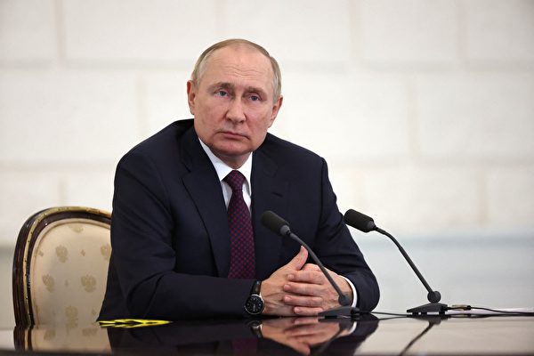 2022年10月31日，俄羅斯總統普京與媒體舉行了影片連線會議。 （Sergei Bobylyov/SPUTNIK/AFP via Getty Images）