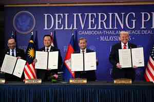 特朗普見證下泰柬兩國簽歷史性停火協議