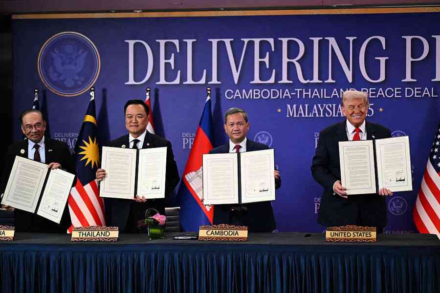特朗普見證下泰柬兩國簽歷史性停火協議