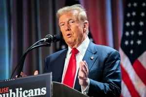 特朗普回華盛頓與會見眾院共和黨議員受熱烈歡迎