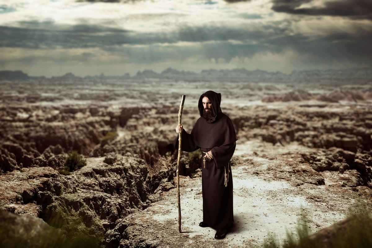 希臘僧侶托洛托斯（Mihailo Tolotos）終其一生都沒有親眼見過女人。圖為僧侶的示意圖。（Shutterstock）