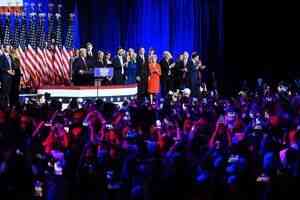 【圖輯】特朗普發表勝選感言 家人同台歡慶