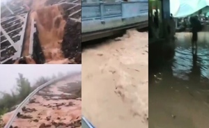 重慶萬州機場路現塌方 1500名遊客滯留