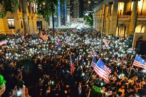 【10.14集會】逾13萬港人擠爆「人權與民主法案集氣大會」