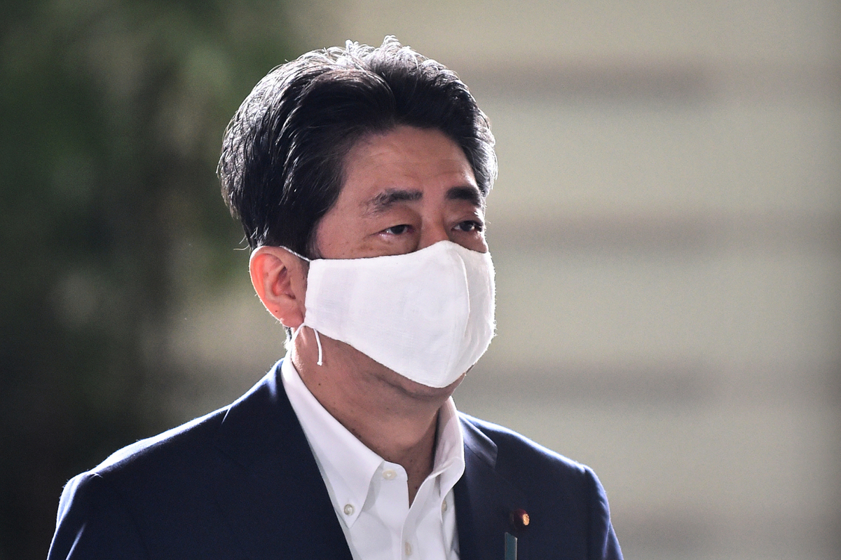 2020年8月27日，日本東京，首相安倍晉三。（KAZUHIRO NOGI/AFP via Getty Images）